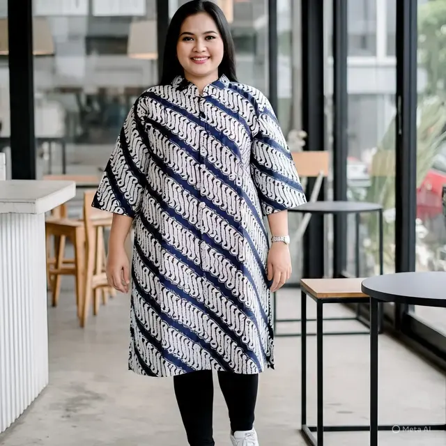 Model Batik Wanita Oversized