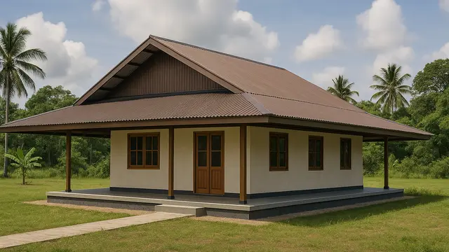 Desain Rumah Tropis yang Mencegah Masuknya Binatang Liar Termasuk Ular/Ilustrasi gambar oleh AI