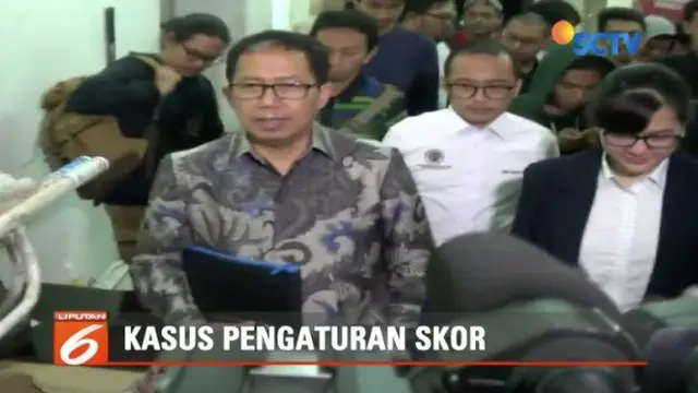 Plt Ketum PSSI Djoko Driyono dicecar 45 pertanyaan oleh Satgas Anti-mafia Bola terkait pengaturan skor.