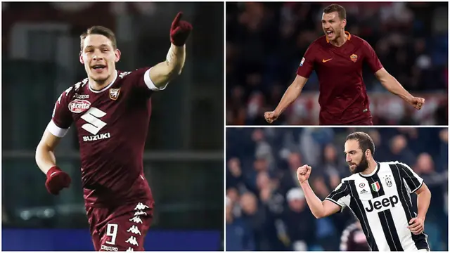 Top Skorer Serie A, Dzeko dan Belotti Bersaing Ketat