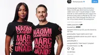 Untuk menunjukkan rasa kepeduliaannya terhadap HIV/AIDS, Marc Jacobs membuat koleksi kaos khusus yang bekerjasama dengan Naomi Campbell. (foto: instagram @themarcjacobs)