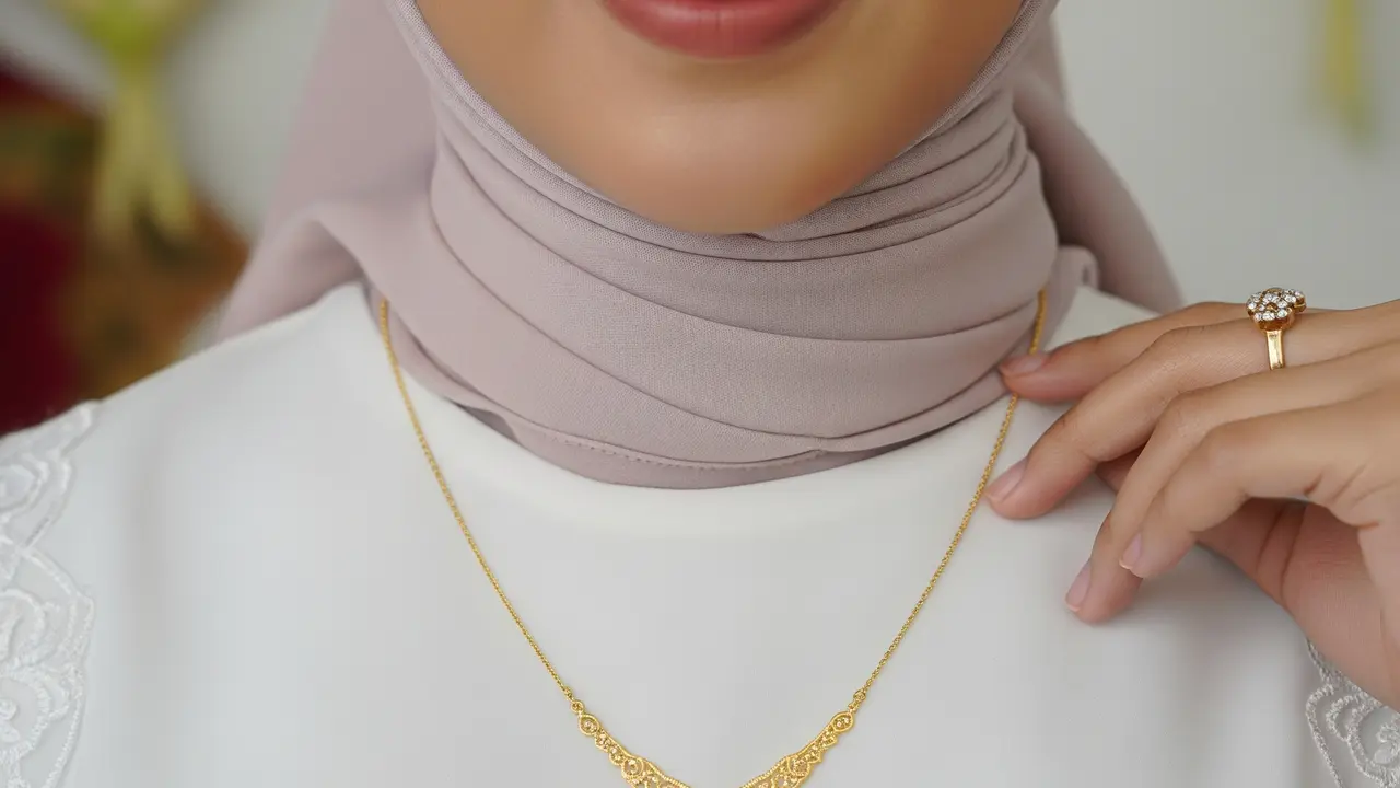 Kalung emas untuk lebaran (Image by Gemini AI)