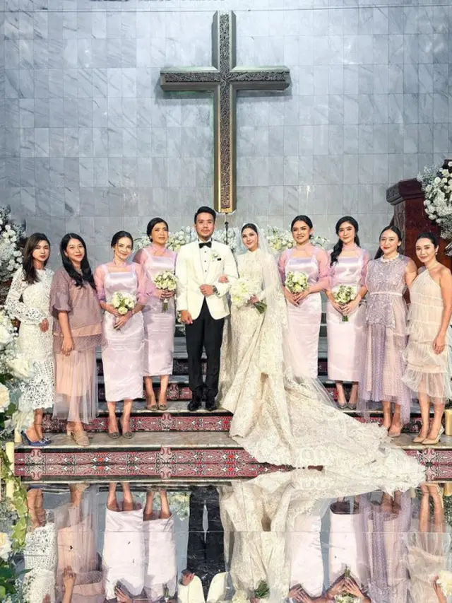 6 Potret Febby Rastanty Jadi Bridesmaid Jessica Mila, Sigap Bantu Angkat Gaun