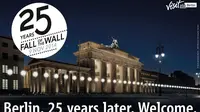 Masyarakat Jerman merayakan 25 tahun keruntuhan Tembok Berlin.