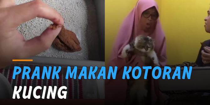 VIDEO: Kocak, Pria Seperti Makan Kotoran Kucing Kerjain Ibunya