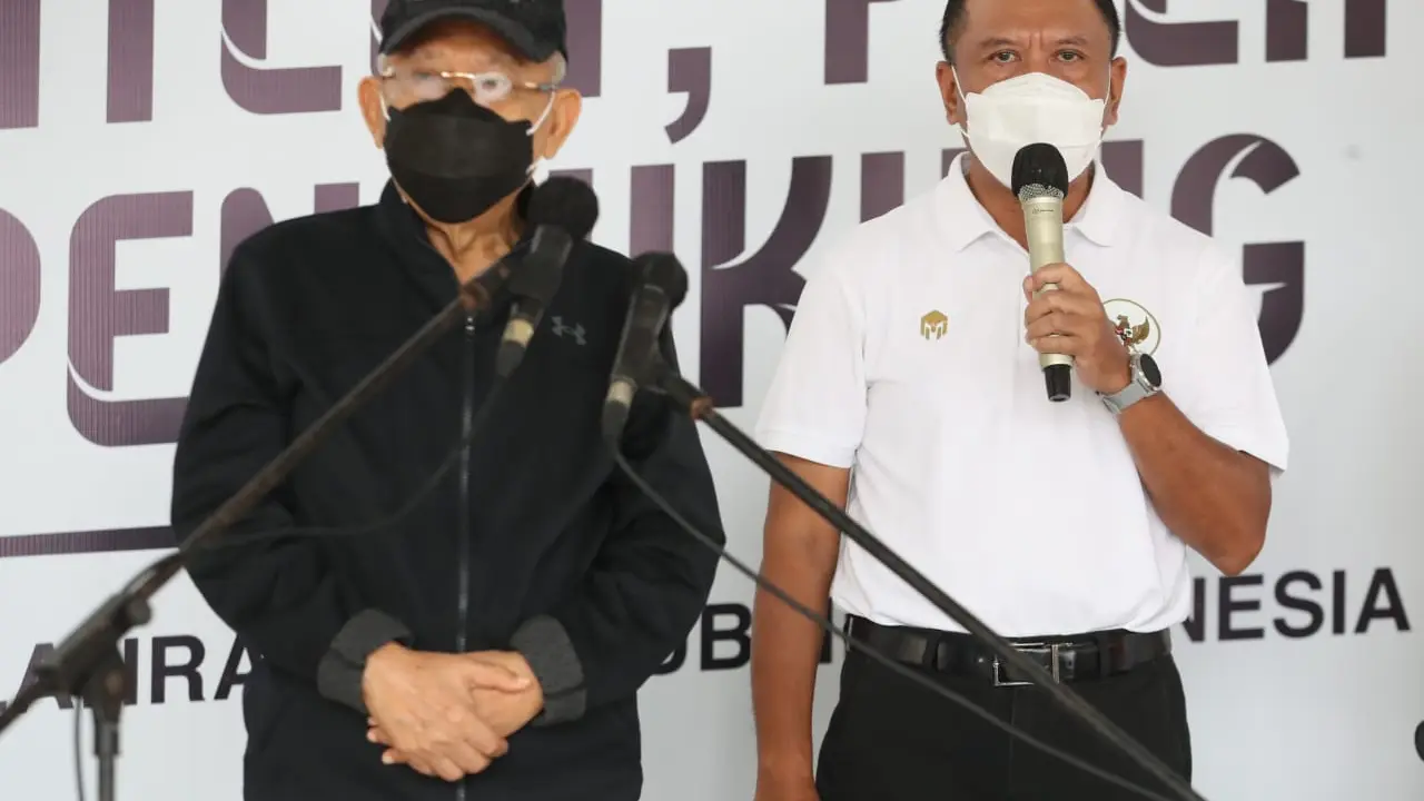 Wapres Ma'ruf Amin dan Menpora Zainudin Amali