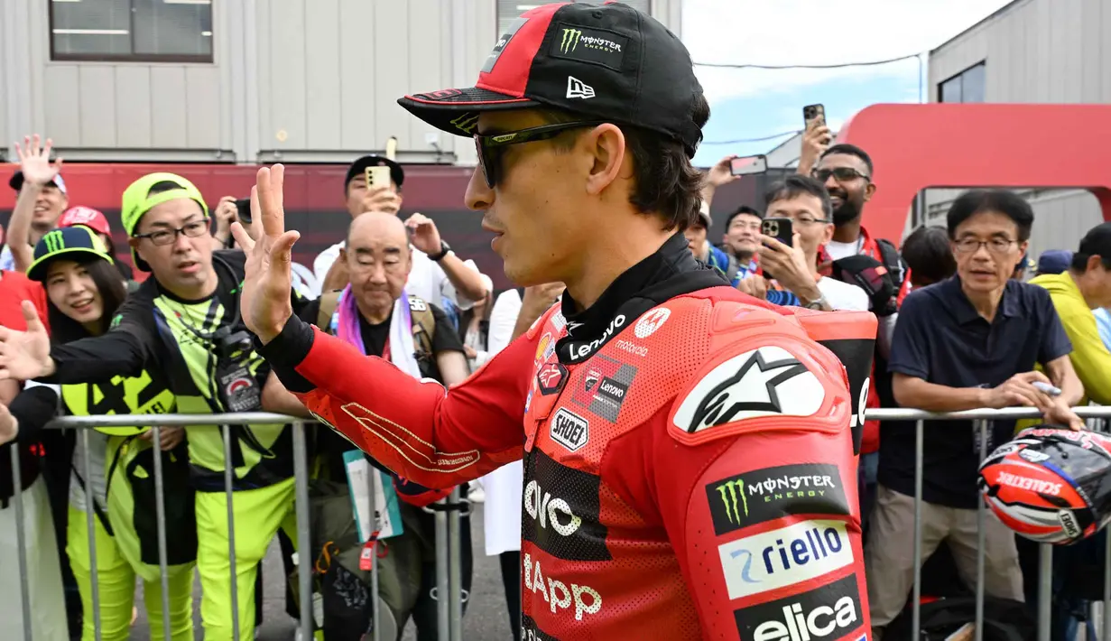 Bila gagal di Jepang, peluang Marc Marquez tetap terjaga di lima seri tersisa. (TOSHIFUMI KITAMURA/AFP)