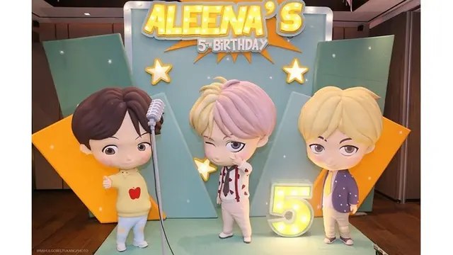 7 Potret Seru Ulang Tahun Anak Olla Ramlan, Pilih Tema BTS