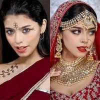 Lihat di sini beberapa potret hasil Jharna Bhagwani ikut tren makeup Asoka.