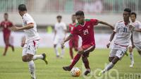 Gol cantik Saddil Ramdani ke gawang Filipina membuat Indonesia menang telak dengan skor 3-0 pada fase Grup SEA Games 2017, Kuala Lumpur . (Bola.com/Vitalis Yogi Trisna)