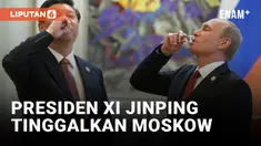 PRESIDEN XI JINPING TINGGALKAN MOSKOW SETELAH BERI DORONGAN POLITIK PADA VLADIMIR PUTIN