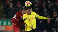 Troy Deeney memberikan pujian untuk penampilan Liverpool. (AFP/Lindsey Parnaby)