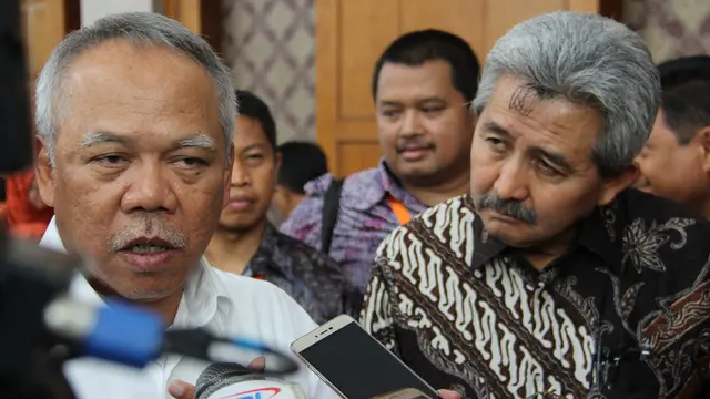 Menteri PUPR Basuki Hadimuljono menyampaikan ungkapan duka cita atas berpulangnya Wakil Menteri Pekerjaan Umum (PU) periode 2009-2014 Hermanto Dardak. (Dok Kementerian PUPR)