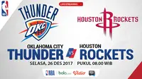 Jadwal NBA, Oklahoma City Thunder Vs Houston Rockets. (Bola.com/Dody Iryawan)
