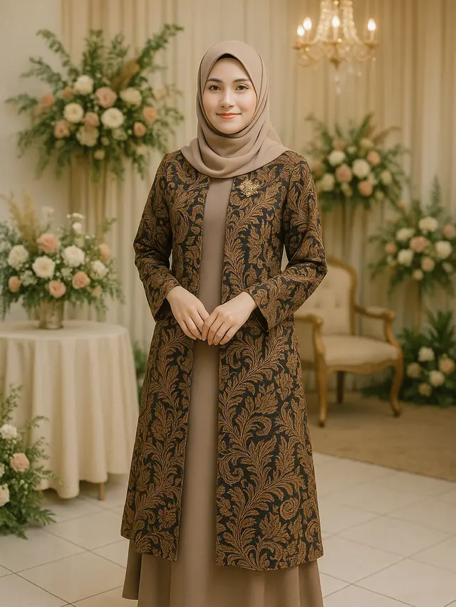 Model Baju Batik Syari Modern Anti Terlihat Tua