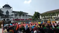 Taman Gedung Sate diresmikan Gubernur Jawa Barat Ridwan Kamil. (Liputan6.com/Huyogo Simbolon)