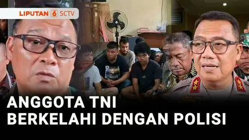 VIDEO: Anggota TNI Berkelahi dengan Polisi, Warga Malah Ikut Mengeroyok