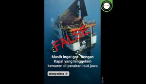 Cek Fakta: Tidak Benar Video Ini Bangkai KM Virgo
