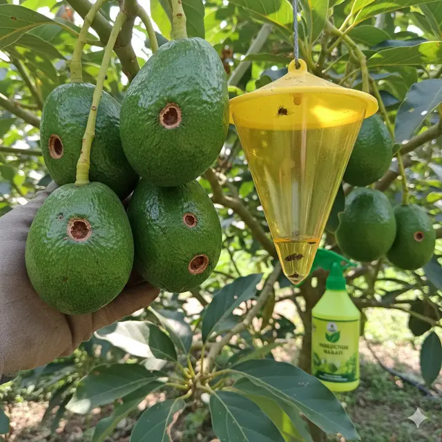 Cara Mencegah Buah Alpukat Busuk di Pohon (Foto: Gemini AI)