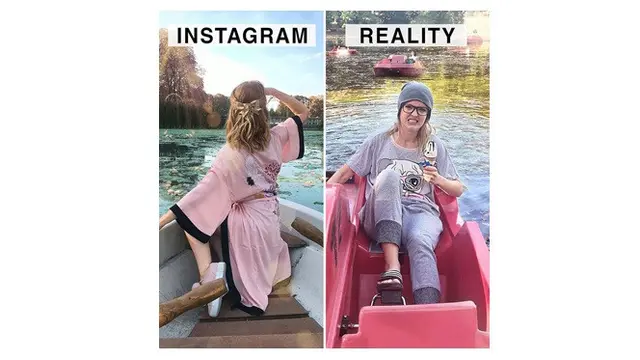 8 Foto Beda Penampilan di Instagram dan Realita Ini Bikin Ikut Mengangguk