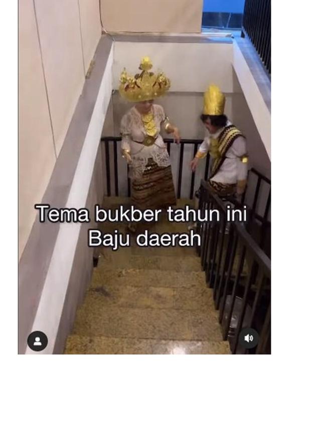 7 Potret Hesti Purwadinata dan Suami Bukber Pakai Baju Adat, Bak Pawai