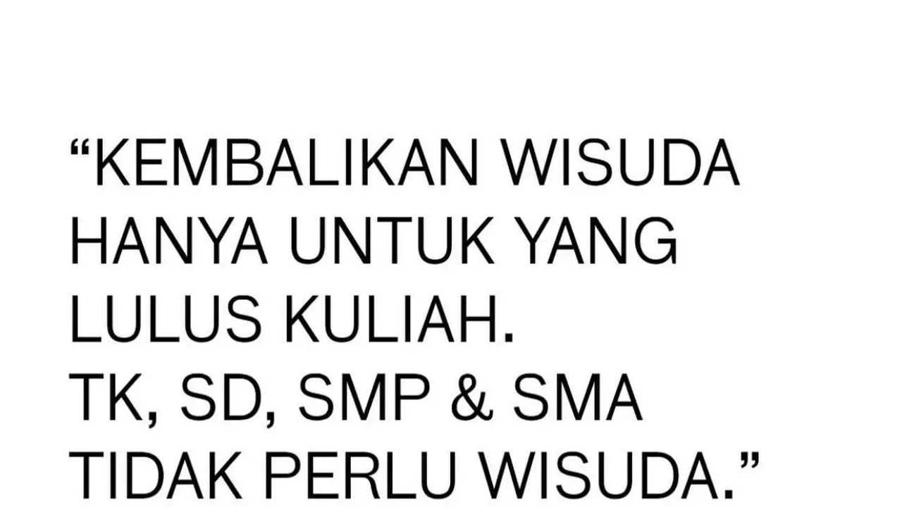 Wisuda TK sampai SMA