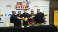 Final four Proliga 2017 putaran kedua di GOR C-Tra Arena, Bandung, 14-16 April, diprediksi berjalan seru. (Bola.com/Erwin Snaz))