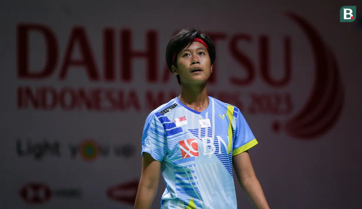 Dominasi An Se Young berlanjut pada game ketiga. Putri Kusuma Wardani pun akhirnya kembali menyerah dengan skor 10-21 dan dipastikan tersingkir di babak 16 besar. (Bola.com/Bagaskara Lazuardi)