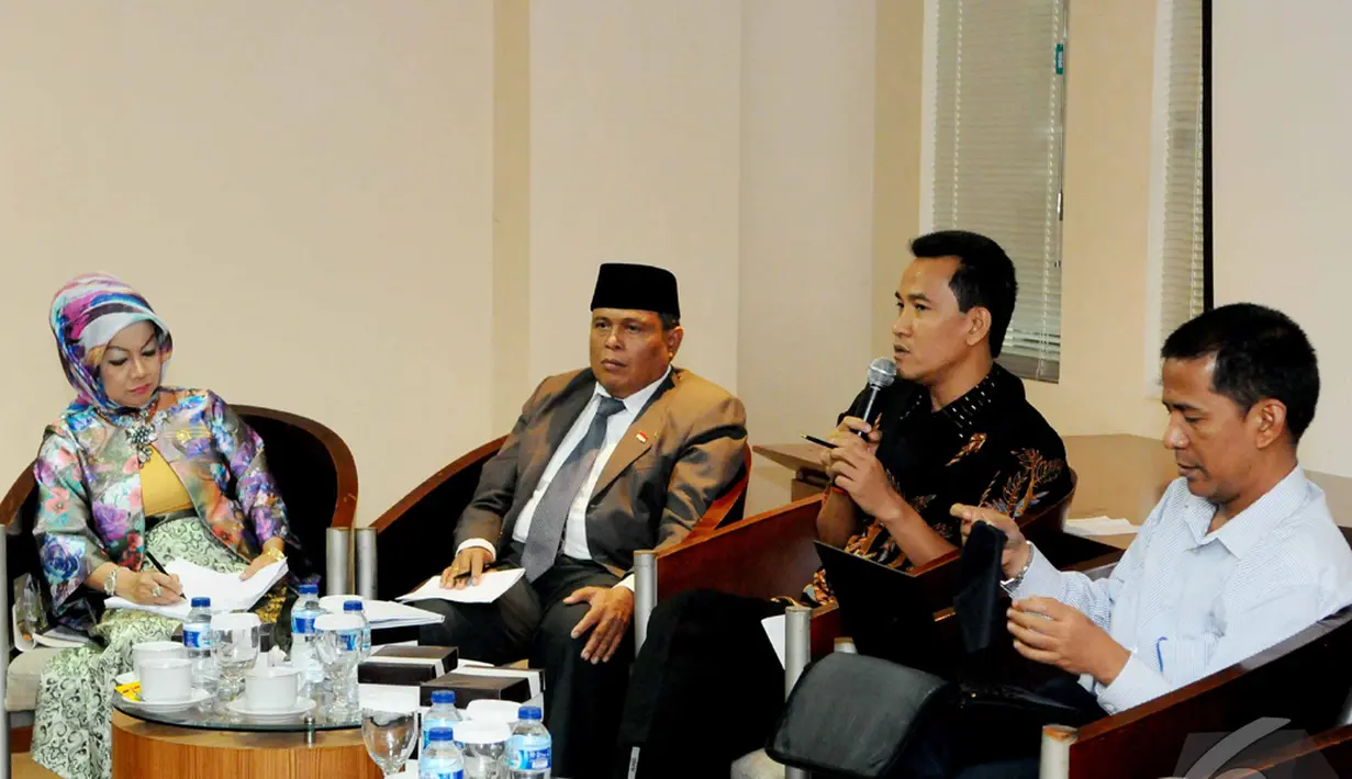 Sebuah diskusi bertajuk "Perppu Pilkada Buat Siapa ?" digelar di Gedung DPD RI Jakarta, Rabu (15/10/2014) (Liputan6.com/Andrian M Tunay)