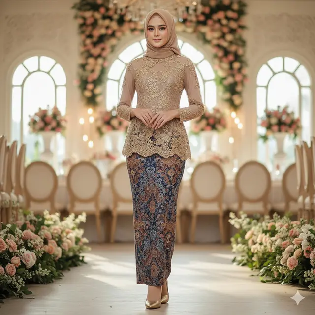 Model Gamis Batik Buat Kondangan