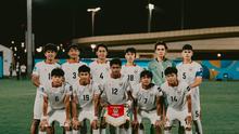 Starting XI Timnas Indonesia U-17 saat menghadapi Qatar dalam laga kedua Grup B Piala Asia U-17 2026 di Lapangan A Komplek King Abdullah Sport City Stadium, Jeddah, Arab Saudi pada Sabtu (9/5/2026). (Dok. PSSI)