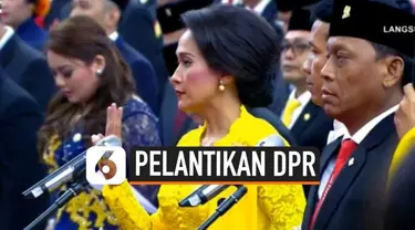 Ratusan anggota DPR RI perioe 2019-2024 resmi dilantik di gedung DPR hari ini. Sumpah jabatan dipimpin Ketua Mahkamah Agung dan disaksikan Presiden Jokowi.