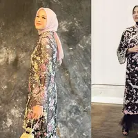 Nina Zatulini tak selalu andalkan kebaya yang dipadukan dengan hijab untuk tampil menawan saat kondangan. Intip inspirasi outfit kondangannya untuk pengguna hijab yuk! [@ninazatulini22]