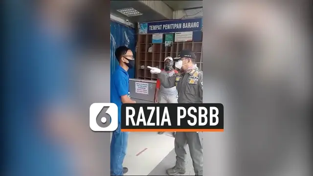 VIDEO: Razia PSBB, Satpol PP Ribut dengan Pemilik Toko ATK