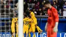 Kemenangan ini membawa Barcelona ke posisi tiga klasemen sementara dengan 50 poin dari 23 laga yang sudah dimainkan. (AP Photo/Alvaro Barrientos)