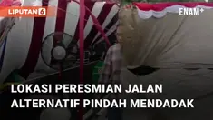 Peresmian ruas jalan alternatif dipindah di Pawon Purbo pada Kamis (18/1/2024). Pemindahan ini karena tenda utama roboh sekitar pukul 06.30 WIB