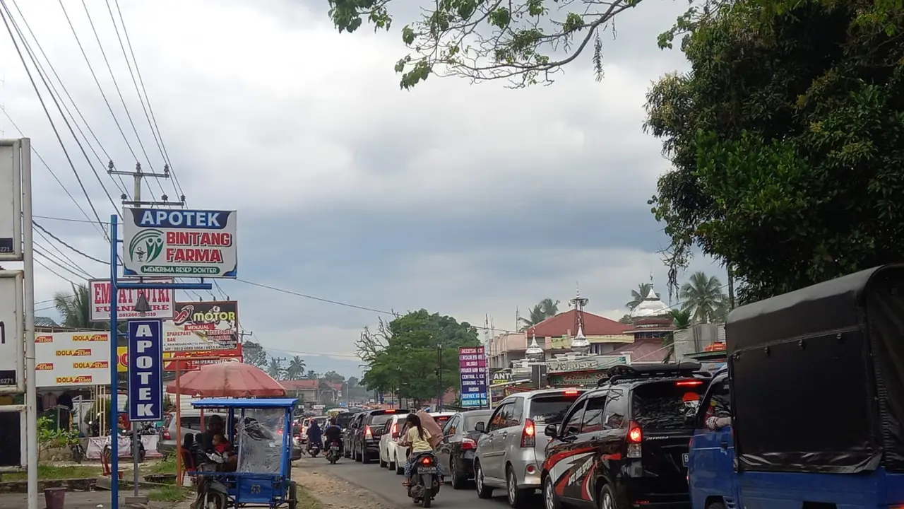 Kendaraan yang melintas di Salimak.