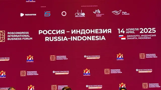 Forum Bisnis Rusia Indonesia 2025 yang diselenggarakan di Hotel Raffles, Jakarta, Senin (14/4/2025). (Liputan6.com/Benedikta Miranti)