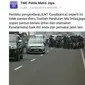 Aksi sejumlah motor yang membuat kemacetan karena takut ditilang polisi di Jalan Layang Casablanca (facebook TMC Polda Metro Jaya)