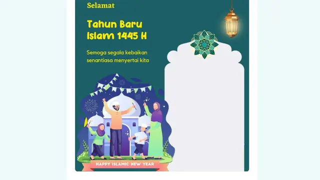Link Twibbon 1 Muharram 1445 H yang bisa kamu buat dan bagikan di seluruh sosial media yang kamu punya.