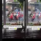 Bule Lakukan Aksi Burnout di Lampu Lalu Lintas di daerah Denpasar, Bali