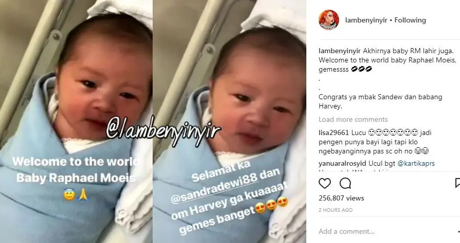 Sandra Dewi melahirkan anak pertama [foto: instagram.com/lambenyinyir]
