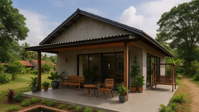 Desain Rumah Beton Tembok Sederhana 6x9 di Desa (Image by ChatGPT)