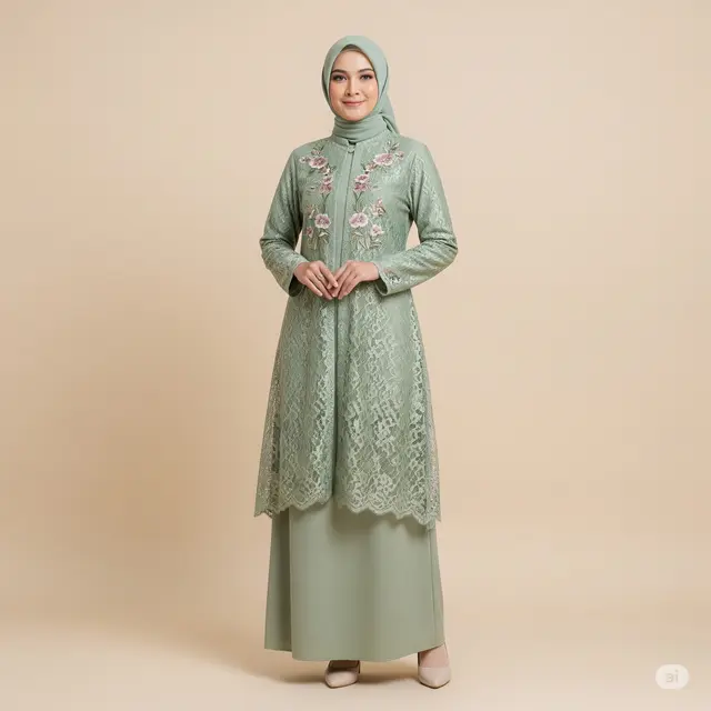 9 Baju Pesta Gamis Brokat Modern untuk Wanita Usia 40 ke Atas: Busana Pesta yang Anggun dan Elegan