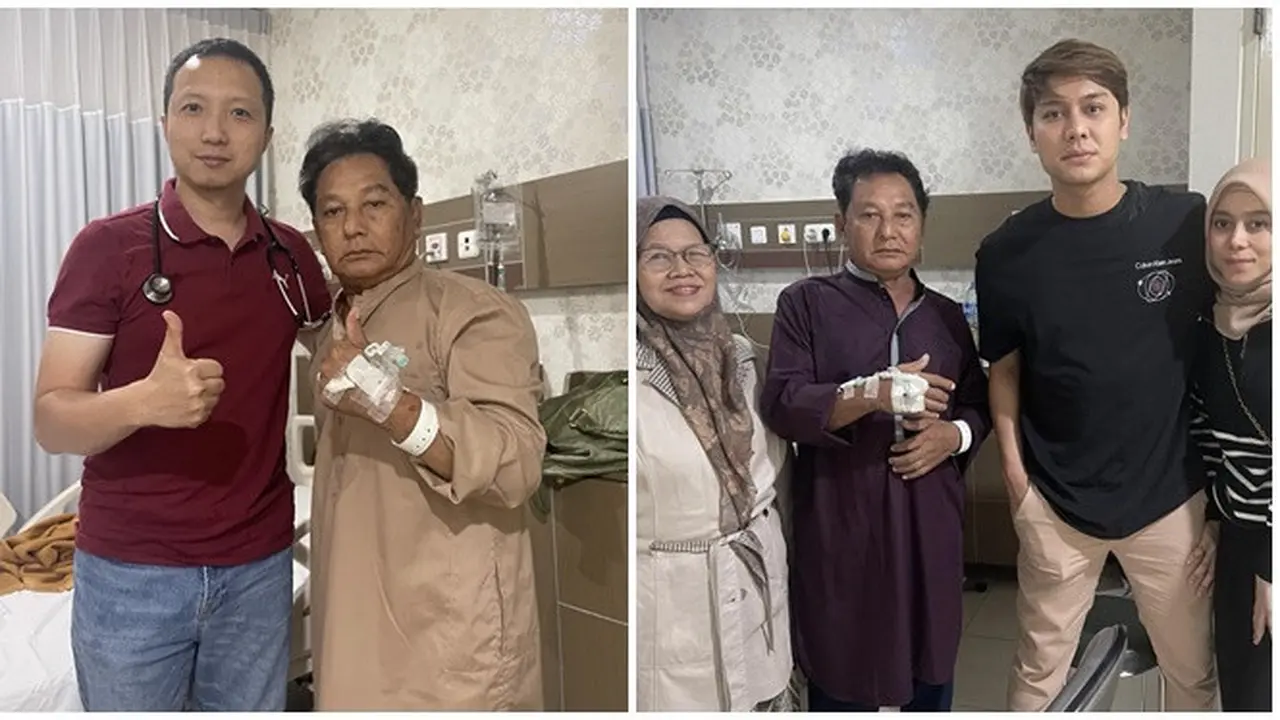 6 Potret Kondisi Ayah Rizky Billar Usai Operasi, Dijenguk Besan dan Menantu