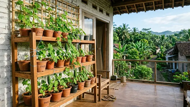 Ide Kebun Pare Mini di Teras Rumah Sederhana. Gemini