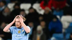 Manchester City menelan kekalahan telak dari Tottenham Hotspur pada laga pekan ke-11 Premier League musim ini, Minggu (24/11/2024) dini hari WIB. (AFP/Paul Ellis)