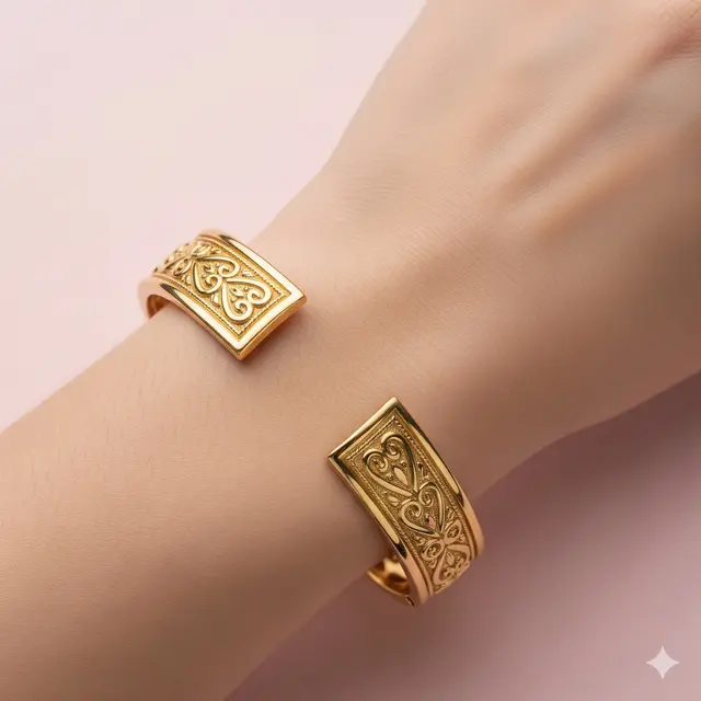 Model Gelang Emas Motif Ukiran Klasik Modern Terbaik 2025. (Gemini)