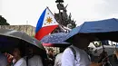 Kemarahan publik Filipina ini menyusul skandal proyek infrastruktur "hantu" yang semakin meningkat sejak Presiden Ferdinand Marcos Jr menyinggungnya dalam pidato kenegaraan pada Juli 2025 setelah serangkaian banjir mematikan melanda negara itu. (Jam STA ROSA/AFP)