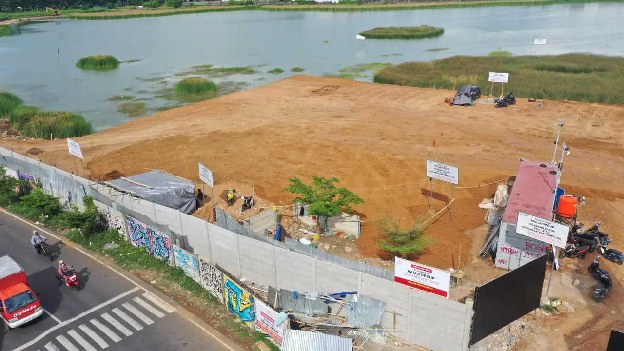 Lokasi lahan sengketa antara GMTD dan PT Hadji Kalla di Makassar. (Liputan6.com/Fauzan)